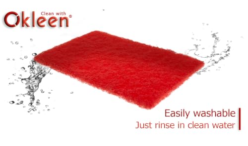 Image of Scour Pads. Made in Europe. 12 Pack, Red, 4 x 6 Inch Odorless General Purposes Scouring Scrubbers for Cleaning Dishes, Cutlery & Kitchen Stuff, Garage & Garden Tools, Grills & Outdoor Things