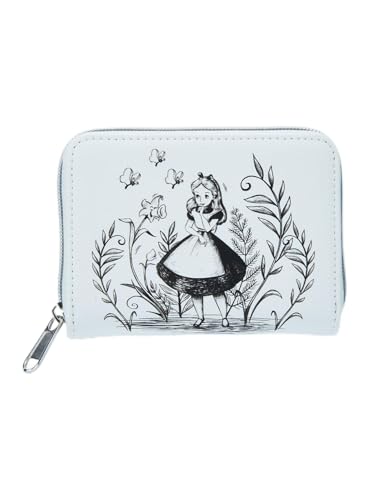Loungefly Disney Alice In Wonderland Black & White Mini Zipper Wallet BLACK NONE