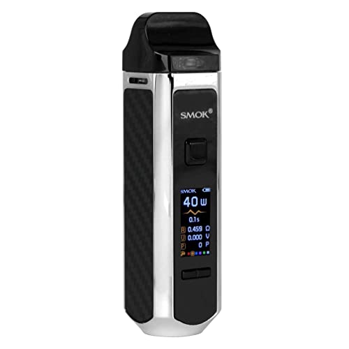 SMOK RPM 40 Kit Pod System cigarrillo eléctrico, 1500 mAh, 4.3 o 4.5 ml, color prisma cromado, sin nicotina