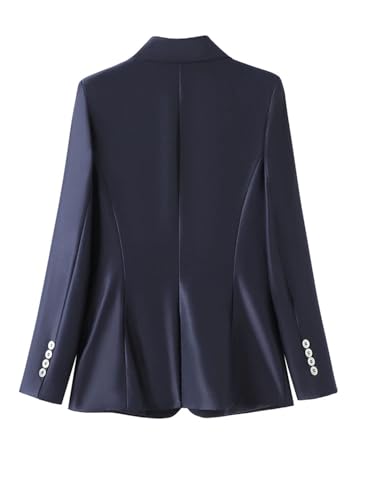 Women Blazer Fall Winter Long Sleeve Single Breasted Slim Work Wear Formal Jackets Coat3