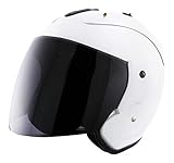 STORMER Sun EVO Casco de Moto, Hombre, Blanco, S