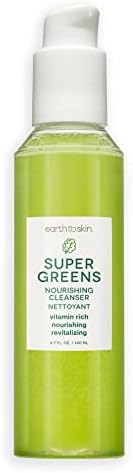 Earth To Skin Super Greens Nourishing Face Cleanser, Vitamin Enriched, Daily Face Wash for All Skin Types (4.7 Fl Oz)