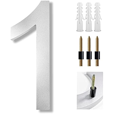 8 Inch Floating Silver House Numbers by UoQo Cover