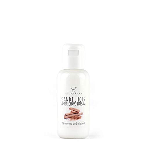 Haslinger Korzystny zestaw mydła do golenia z drewna sandałowego 60 g nr art. 1813 + balsam z drewna sandałowego After Sha, 100 ml nr art. 2137 + balsam do ciała z drewna sandałowego, 200 ml nr art. 2134