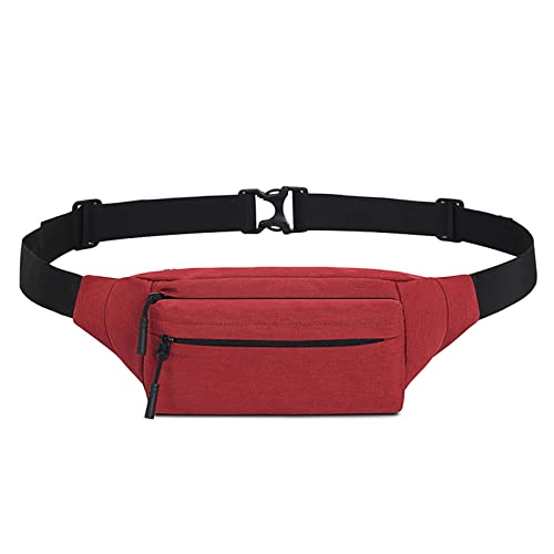 Sac banane,Sport,Mode,Sac banane élégant,En nylon,Petit,Unisexe,Pour l'extérieur, les voyages, la randonnée, l'entraînement des chiens,Homme et femme, Bordeaux, Taille unique Cover