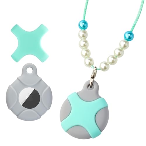 Collar Airtag para niños y adultos con funda impermeable regulable color menta