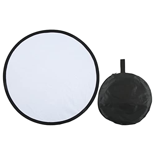 Photography Reflector Disc - Silver and White Double - Sided, Soft Fill Light for Portrait and Outdoor Shoots, 5 - in - 1 Folding Reflector for Studio and Lighting (60cm)