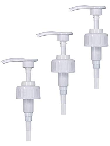 IBEX MART 38mm White Pelican Pump Dispenser For 5 Liter Container Pack of 3, Dispenses 5ml Dose 5ltr Pump Santizer Soap Dispenser