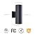 mirrea Modern Outdoor Porch Light Patio Light in 2 Lights with Aluminum Cylinder and Tempered Glass Cover Waterproof Wall Sconce 2 Pack (Matte Black)