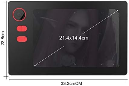 Tableta digitalizadora gráfica con tecla rodante, gran área activa, soporte para inclinación de 60° y 8192 niveles de sensibilidad a la presión miniatura 4