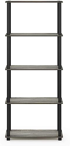 Image of Ash & Roh 5-Tier Multipurpose PVC Rack - Engineered Wood Wall Shelf for Bedroom, Living Room, Garage, Kitchen Storage Shelves (H-4.8 Feet | W-2 Feet | D-1 Foot) (5-Tier PVC Rack)