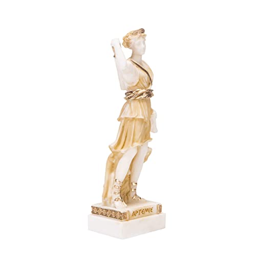 Estatua Griega Diosa Artemisa Diana Tono Dorado 6.2 in miniatura 2