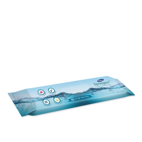 Image of Dignity Spongee Soft Body Cleansing Wet Wipes for Adult, 300x300 mm (Pack of 1) 10 Wipes