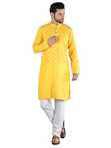 Image of Uri and MacKenzie Mens Cotton Woven Casual Kurta Pajama set