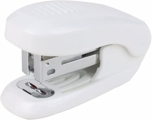 ホッチキス Portableマニュアルステープラー学生文房具学校のビジネス事務用品ユニバーサル24/6ステープル 卓上ホッチキス(B-White)