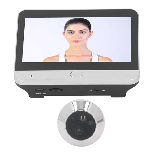 EBTOOLS Cámara Mirilla Inalámbrica, Visor Digital 1080P, Monitor 4.3 Pulgadas, Ángulo Amplio 120 Grados con Intercomunicador Nocturno miniatura 3