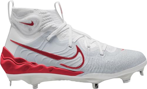 Nike Alpha Huarache NXT DJ6517-104 White/Pure Platinum/University Red Men's Baseball Cleats 15 US