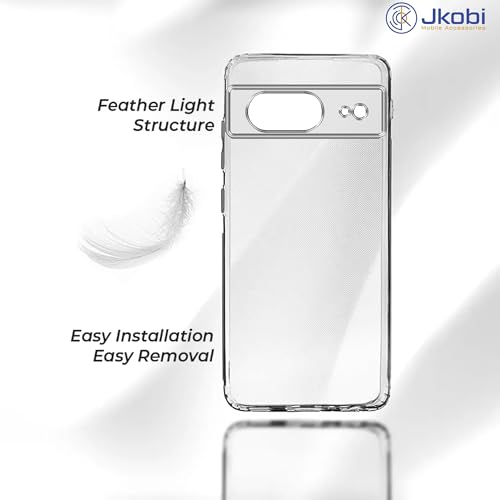 Image of Jkobi Back Cover for Google Pixel 8 (Silicone Clear Shockproof Case with Camera Protection | Soft and Flexible | Transparent)