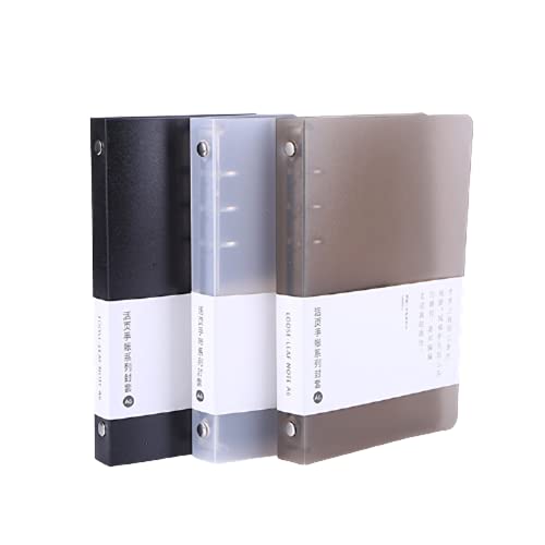 3 Pack A5 A6 B5 Round Ring Binder Cover 6-Ring 9-Ring PVC Binder Covers Refillable Notebook Loose Leaf Binder Protector (Inner Paper Not Included)
