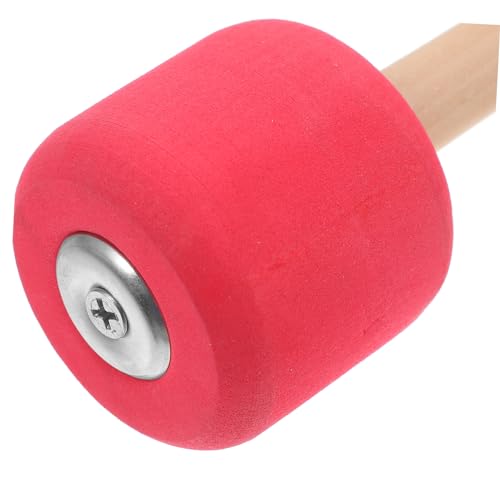 Baquetas para bombo Totority con agarre antideslizante y diseño rojo, fabricadas en madera y espuma, de 12.99 x 1.97 x 1.97 pulgadas miniatura 3