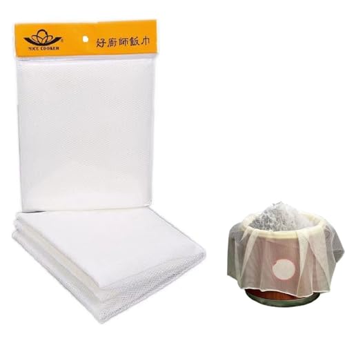 2Pcs Rice Net, 45 x 39 inch Sushi Rice Cooking Net,Non-Stick Rice Cooker Napkin,Reusable Home or Commercial Rice Net,Fine Mesh Steam Cloth