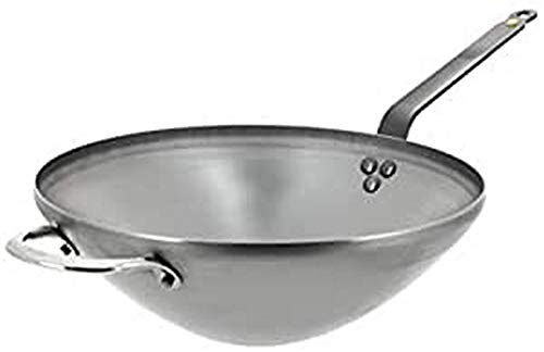 De Buyer 5618.32 Mineral-Wok, handvat met staart, diameter 32 cm
