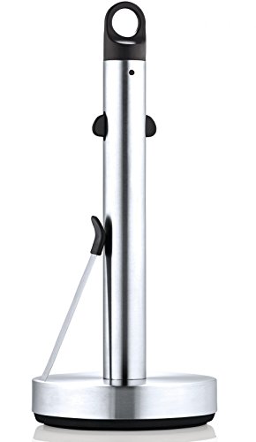 Portarrollos de cocina de acero inoxidable blomus Loop con base de gran peso 3