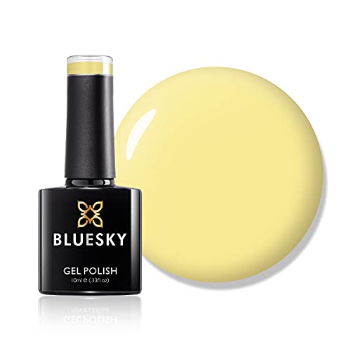 Bluesky Gel Nail Polish Primrose Yellow 80566 Light Primrose Yellow Long Lasting Chip Resistant 10 ml (Requires Drying Under UV LED Lamp)