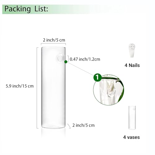 Propagation Station, Plants Terrarium, Plants Lover Gifts for Women,Plant Cutting Holder Home décor,Gifts for Women,House Warming New Home-4 Cylinder Shape