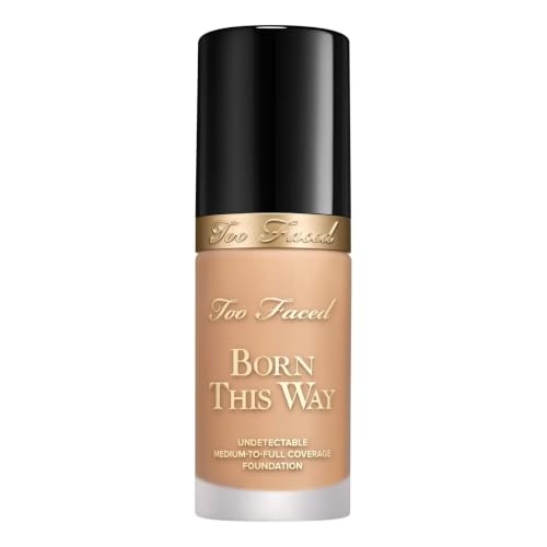 Too Faced Born This Way Natural Finish Longwear Liquid Foundation | Medium-To-Full Coverage | Hydrating + Oil Free, 1.01 fl. oz.