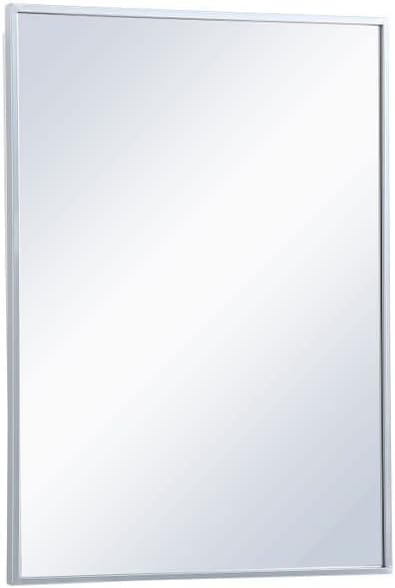 Elegant Decor Wyn 20x28 Metal and MDF Mirror Medicine Cabinet in Black