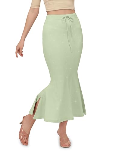 Image of Mehrang Stretchable Shimmer Saree Shapewear Petticoat for Women, Skirts for Women,Shape Wear Dress for Saree