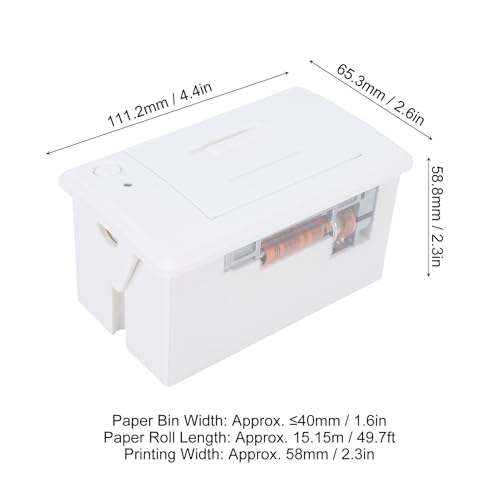 Image of Embedded Thermal Receipt Printer Module, White, USB 232 BT Interface, 58mm Printing Width - Easy Upgrade, Compact Design, Ideal for Industrial and Retail Use