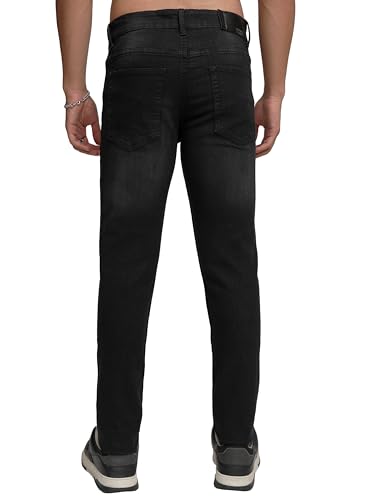 Image of Highlander Mens Tapered Fit Denim Jeans for Man| Regular Length|Mid-Rise|Stretchable Fabric for Comfort fit| Jeans for Man | Men Jeans