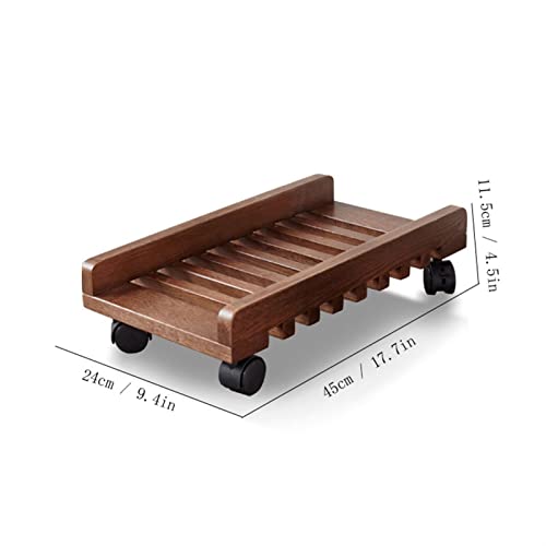 Soporte para CPU TOMYEUS con ruedas y estructura de madera miniatura 2