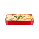 Bandeja cuadrada antiadherente de horno – Bandeja antiadherente para cocción sin aceite con acabado efecto piedra, de mineralita, 25 x 25 cm
