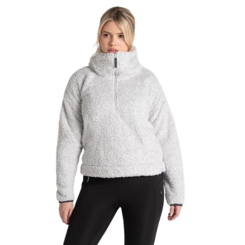 Craghoppers Womens Bronagh Sherpa Fleece Half-Zip Pullover, Light Grey Marl, 16