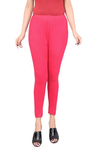 Image of High Waist Solid Woman Legging for Casual & Formal Wear Cotton Lycra Ankle Length Leggings