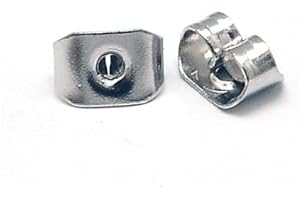 50 Pack Premium Stainless Steel Earring Backs for Sensitive Ears