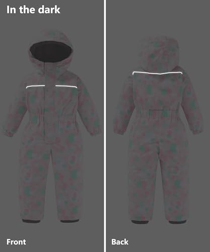 Image of Hiheart Boys Girls One Piece Snowsuit Waterproof Ski Snowboard Coverall