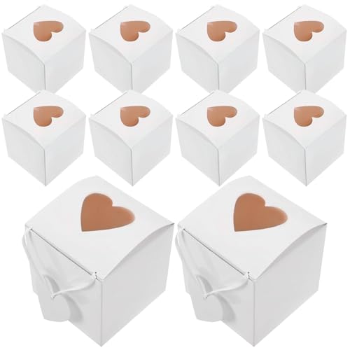 Boîtes à bonbons de mariage carré blanc SHINEOFI pour dragées et cadeaux d'invités