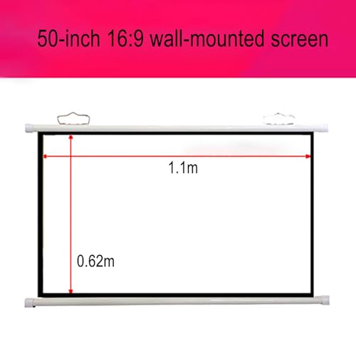 Pantalla manual retráctil para proyector 16:9 y 4:3 miniatura 2