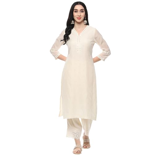Image of BIBA Women Polyester Regular Fit Asymmetric Kurta