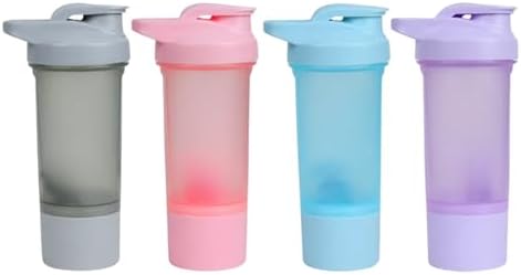 Coqueteleira Whey Shaker Academia Compartimento Suplementos Divis...