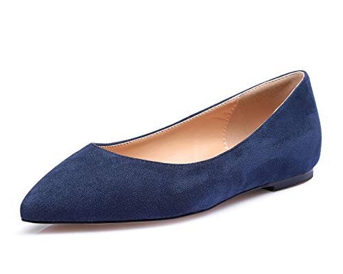 Castamere Womens Pointed Toe Flats Pumps Slip-on Basic Ballet Shoes2