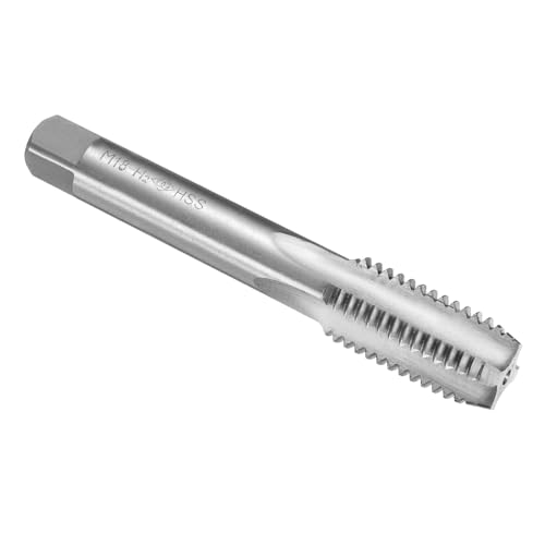 sourcing map Hand Plug Tap M18 x 2.5 H2 Metric Thread Plug Style Taps Straight Flute Screw Tapping Threading Tool High Speed Steel HSS6542