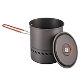 Evember Estufa de Camping - Herramienta de Cocina de Exterior 1,5 L - Accesorios de Camping y Utensilios para Picnic | para Adultos y Jóvenes en Acampada Senderismo Picnic