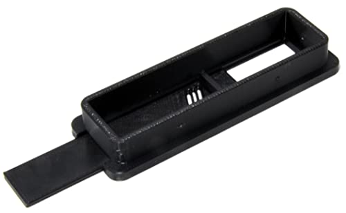 Image of Aquameta Aquarium Feed Hole Cover for Fluval Flex 9 Gallon /34 L - Secure Escape & Intrusion Prevention - Easy Slide Mechanism - PETG Material - Black