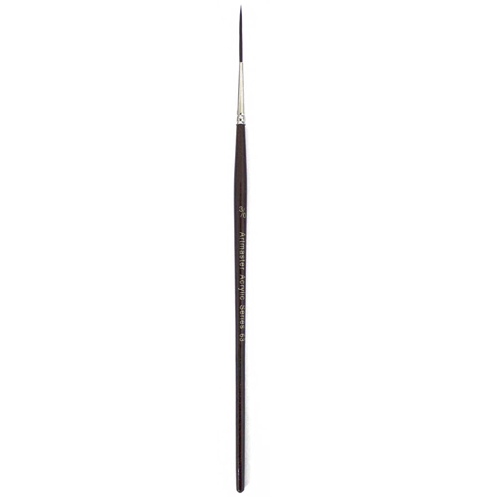 The Art Shop Skipton Black, Silver Artmaster Oil Paint Brushes | Series 83 Riggers | 6 Sizes (3/0)