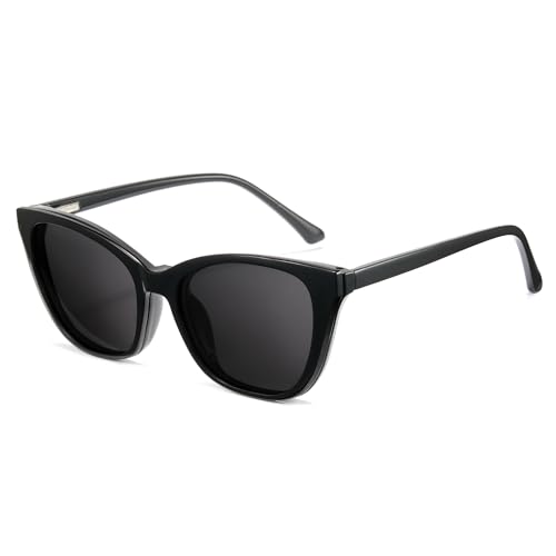Image of Cyxus Cat Eye Magnetic Clip-On Sunglasses Women Polarized Blue Light Blocking UV400 Protection P1221